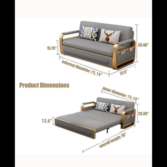 Sofa Bed: Brand New In The Box (Open Box) Never used, Modern, beautifully design - Picture 9 of 9